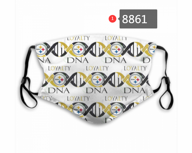 Pittsburgh Steelers #6 Dust mask with filter->nfl dust mask->Sports Accessory